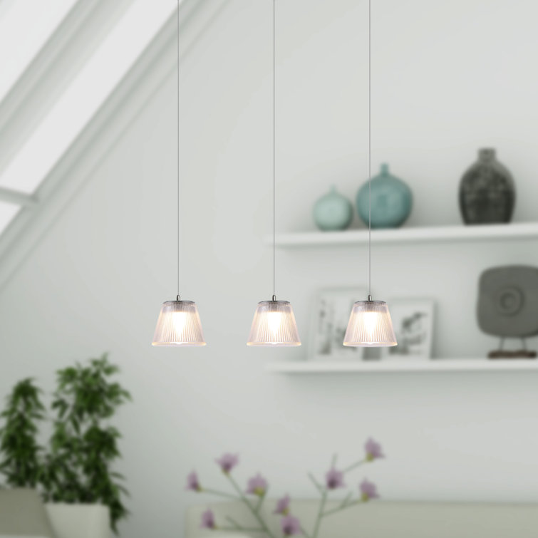 Orren Ellis Atkin 3Light Kitchen Island Dome Pendant Wayfair